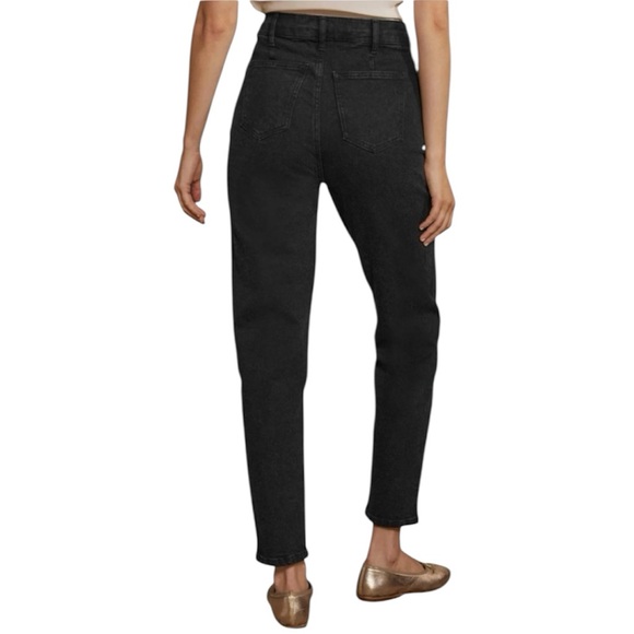 Boden Denim Barrel Leg High Rise Relaxed Ankle Jeans Washed Black Size 2R - Picture 3 of 10